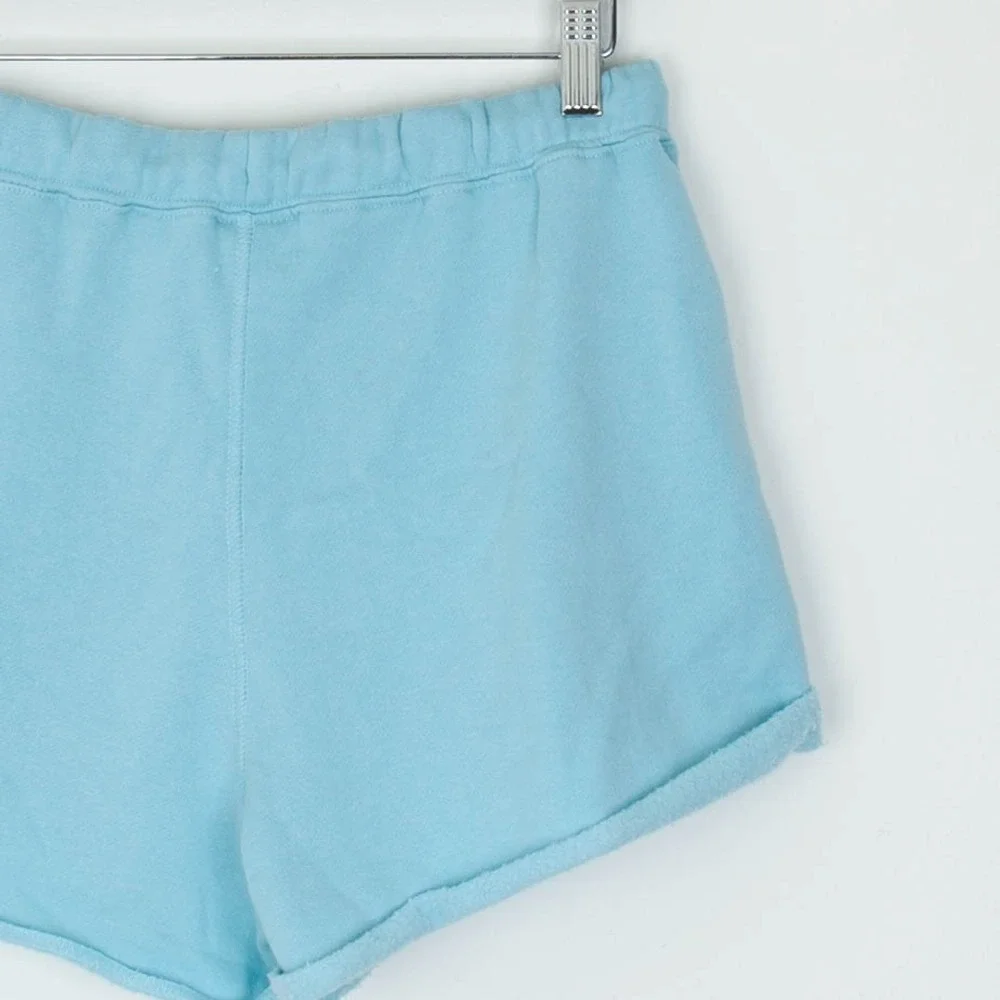 NWT Pacsun Womens Drawstring Fleece Sweat Shorts Size XS Blue Casual Cozy Lounge